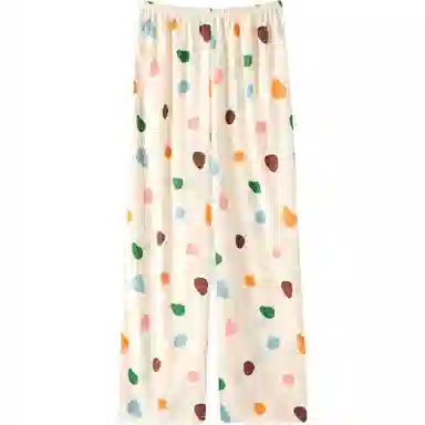 宫蝶 可爱卡通薄款中腰长裤休闲裤 女款