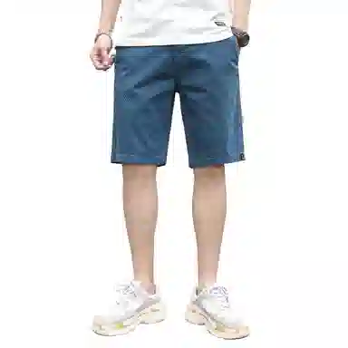 帝狼牛 复古水洗户外运动中裤简约设计宽松舒适透气直筒五分休闲短裤 男女同款
