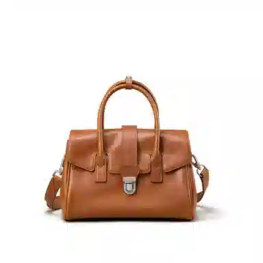 时尚百搭小众设计简约通勤 牛皮 手提包 女款 多色