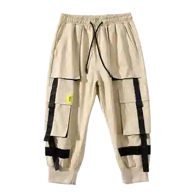 乱步 男外穿潮牌夏季韩版潮流小脚马裤休闲工装裤 男女同款