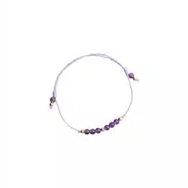 遇点 好运轻奢叠戴小众设计感优雅气质高级天然 紫水晶 手绳 女款