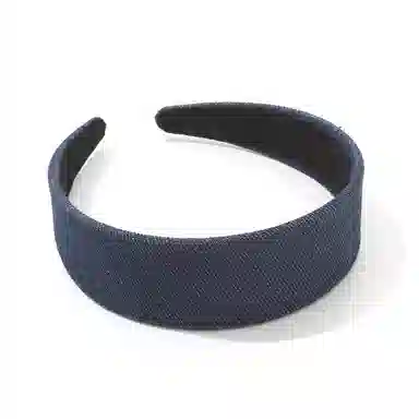 如花梦 高级感蓝色牛仔宽边简约港风压发头箍洗脸 布艺 发箍 女款