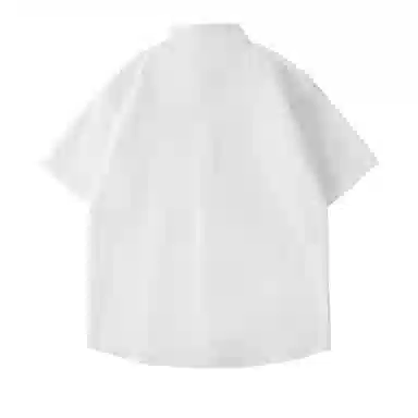 红豆 冰丝凉感顺滑基础款美式复古潮流工装衬衣休闲宽松轻薄透气舒适有型接触凉感百搭宽松纽扣翻领户外短袖衬衫 男女同款