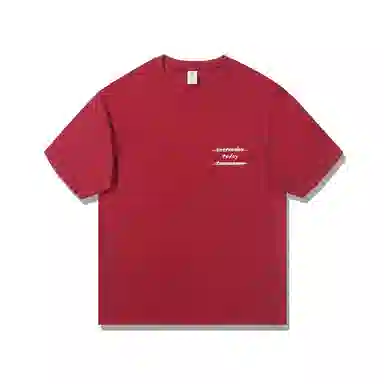 莫代尔 舒适宽松纯棉柔软亲肤百搭休闲气质简约潮流设计感时尚多色可选圆领大学生短袖卫衣外出可穿打底衣 男女同款