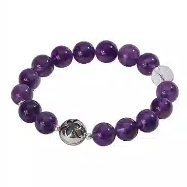 遇点 梦幻紫高级 #好运气质时尚简约高级感手饰 日常给天然 紫水晶 手串 女款