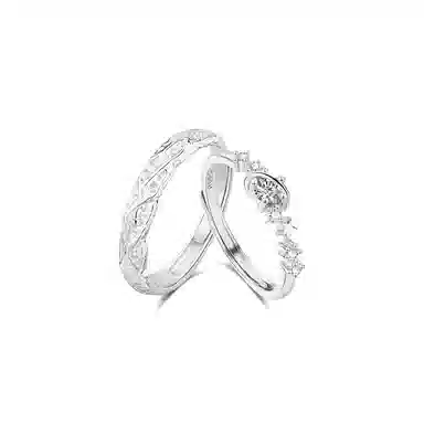 【S999足银纯银|精选高品质】 七七银饰 热恋百搭开口可调节  轻奢简约高级感 表白告白日常通勤学生  银 戒指 男女同款情侣款