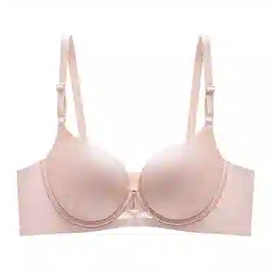 黛尔佳人 法式上托高奢缎面无痕聚拢舒适调整型胸罩透气小胸夏季文胸 女款