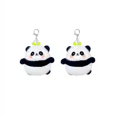 丹琴 可爱治愈萌小熊猫公仔书包背包挂饰汽车钥匙扣 毛绒 挂件 男女同款情侣款