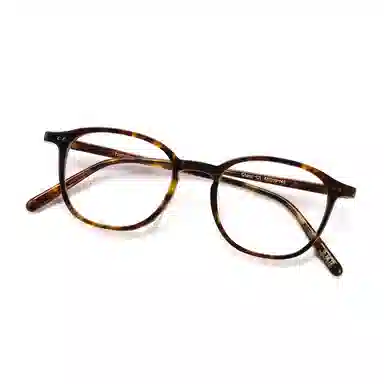 青雉作 复古轻量化细边 板材镜架 椭圆形 光学镜架 男女同款情侣款 玳瑁色 豆蔻色 黑色