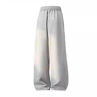 兰缪 美式复古日系简约高街风基础款日常通勤山系户外运动宽松清爽透气潮流柔软百搭亲肤直筒裤长裤垂感系带长裤休闲裤 男女同款