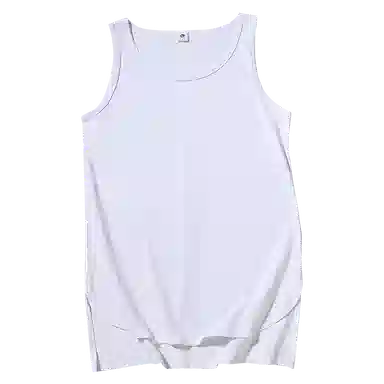 乱步 美式纯棉高街嘻哈前短后长分叉下摆宽松无袖背心 男女同款