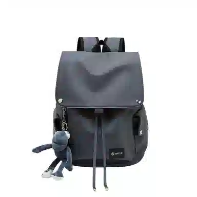 纳兰杜 大容量运动轻便高颜值潮流高学生初中生百搭 织物/涤纶 双肩包书包背包旅行电脑包 大号 男女同款情侣款 黑色/灰色