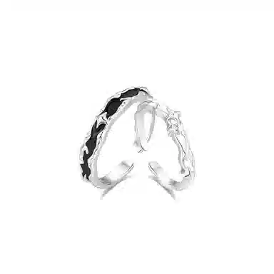 【S999足银纯银|精选高品质】 七七银饰 星河万里 百搭开口可调节 轻奢简约高级感 表白告白日常通勤  银 戒指 男女同款情侣款