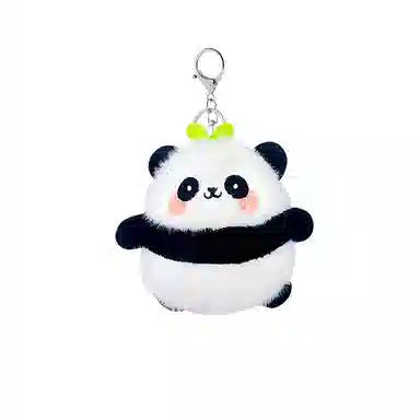 丹琴 可爱治愈萌小熊猫公仔书包背包挂饰汽车钥匙扣 毛绒 挂件 男女同款情侣款