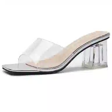 兰缪 时尚舒适百搭气质 橡胶底 防滑防磨一字拖鞋 女