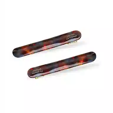 蒙妮 法式复古金标小法棍 醋酸 发夹 女款