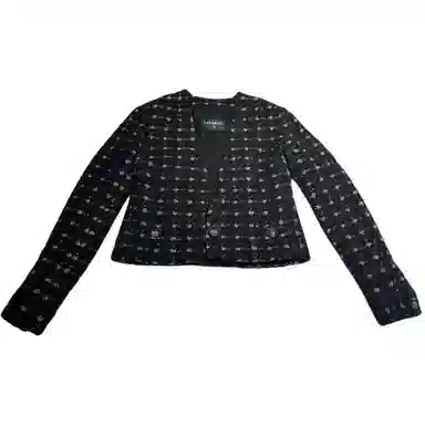 CHANEL 19K Tweed Jacket Black