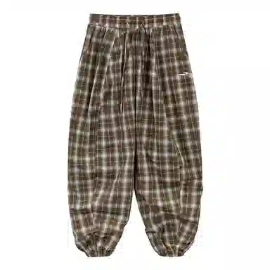 Mr. Jiangnan Vintage Plaid Joggers