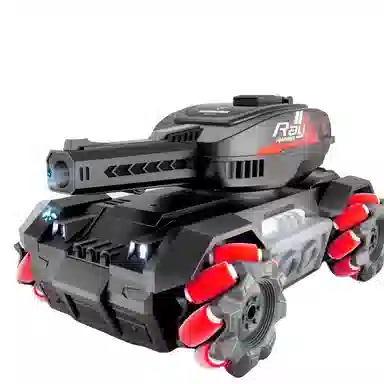 咕轹 坦克四驱手势感应可开炮发射水弹 遥控玩具