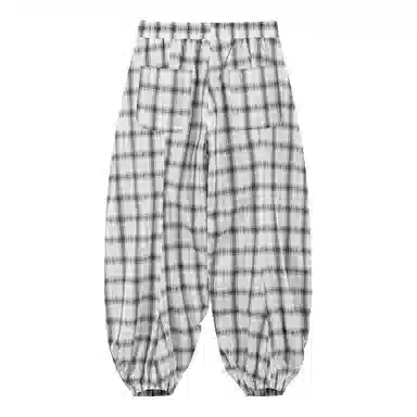 Mr. Jiangnan Vintage Plaid Joggers