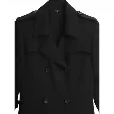 ZARA x Kate Moss FW24 Double-Breasted Coat Black