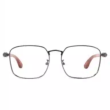 【可配度数】 佐川 木质方框近视眼镜 复古框 时尚精致 文艺学院风 金属原木 方形 光学镜架 男女同款情侣款