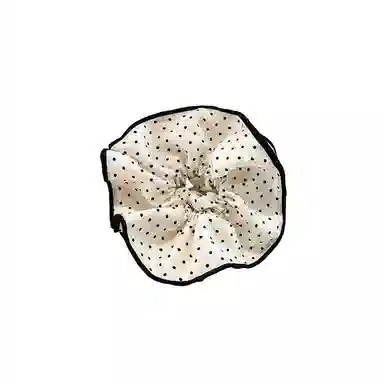 水中玉 黑色波点大肠发圈高级感扎丸子头头饰不伤发发绳发饰 皮筋 头绳 女款