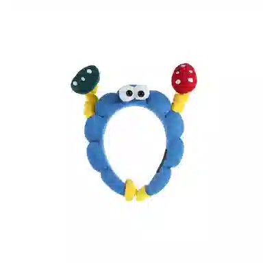 水中玉 可爱毛绒大眼仔趣味压发发卡高颅顶发饰洗脸专用头箍 布艺 发箍 女款