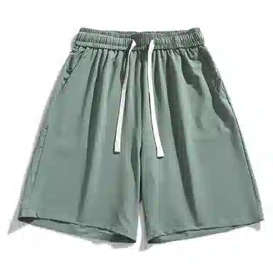 物质公式 美式复古高街纯色基础百搭透气速干冰丝宽松弹力训练健身舒适亲肤锻炼松紧五分过膝篮球裤 男女同款