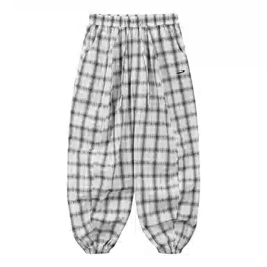 Mr. Jiangnan Vintage Plaid Joggers