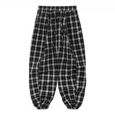 Mr. Jiangnan Vintage Plaid Joggers