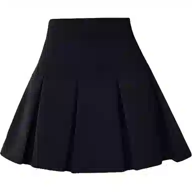 轻迎 高腰百褶裙显瘦美式学院风半身裙休闲短裙 女款