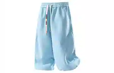 王者荣耀 美式复古纯色七分裤简约百搭宽松舒适透气亲肤凉感居家户外运动青少年潮流休闲短裤 男女同款