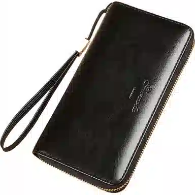 歌若拉 长款真皮时尚气质百搭软皮拉链钱夹 牛皮 钱包 常规 女款