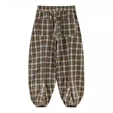 Mr. Jiangnan Vintage Plaid Joggers