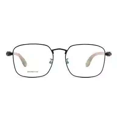 【可配度数】 佐川 木质方框近视眼镜 复古框 时尚精致 文艺学院风 金属原木 方形 光学镜架 男女同款情侣款