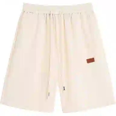 零氏 美式高街复古潮牌系绳美式高街复古潮牌系绳宽松五分宽松休闲短裤 男女同款