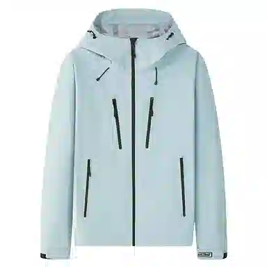 与狼共舞  垂感时尚简约连帽纯色防风透气户外轻薄长袖 冲锋衣 男款