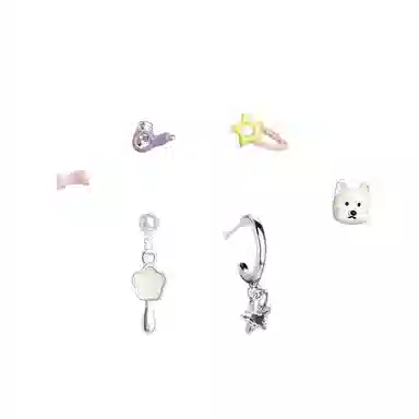 希遇 云朵朵香 可爱简约风 精致小巧设计感 温柔大方国潮轻奢小众设计 日常百搭 合金 耳钉 女款