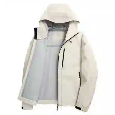 与狼共舞  垂感时尚简约连帽纯色防风透气户外轻薄长袖 冲锋衣 男款