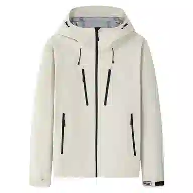 与狼共舞  垂感时尚简约连帽纯色防风透气户外轻薄长袖 冲锋衣 男款