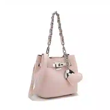 BUHOWE Matte Chain Bucket Bag