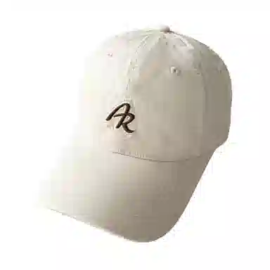 艾佳微 软顶大头围刺绣字母韩版百搭休闲户外遮阳显脸小显白 棉 鸭舌帽 男女同款情侣款