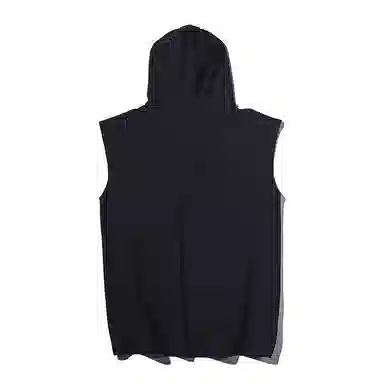 乱步 重磅纯色透气连帽无袖背心 男女同款