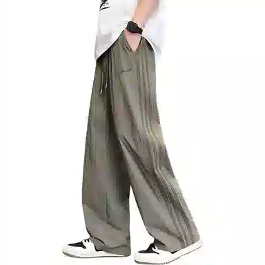 悍戈 美式简约运动风直筒垂感显瘦显高日常通勤长裤休闲裤 男女同款