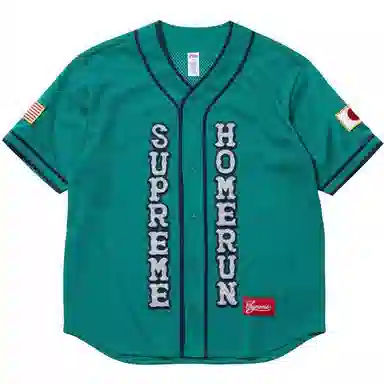 Supreme x Homerun SS25 WEEK12 Baseball Jersey logo