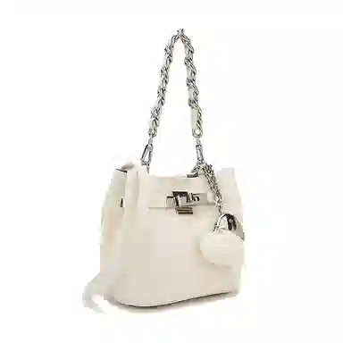 BUHOWE Matte Chain Bucket Bag