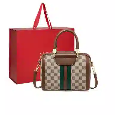 纳兰杜 经典法式实用复古老花减龄气质时尚百搭高颜值 合成革 妈妈包手提包托特包单肩斜挎包 常规 女款 卡其色