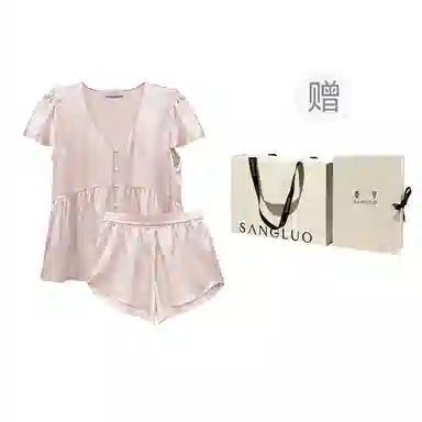 桑罗 短袖短裤甜美外穿家居服睡衣套装 女款 礼盒装