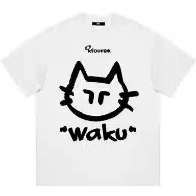 K411 Cartoon Cat Logo T-Shirt